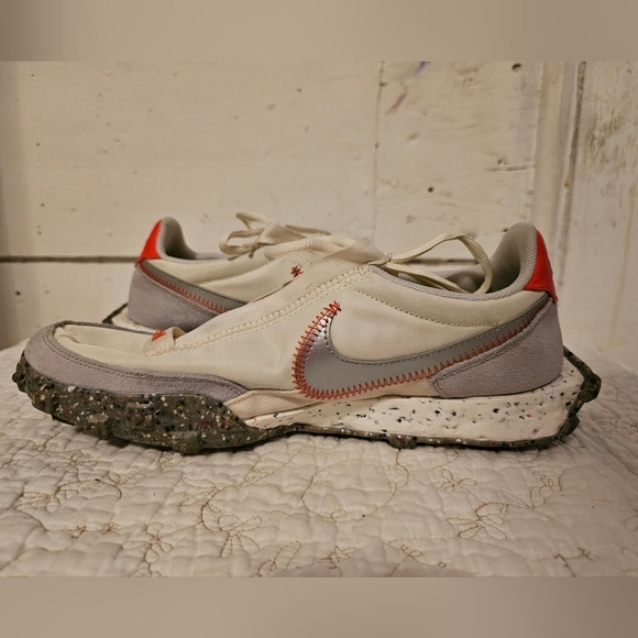 Nike Waffle Racer Crater Silver Womens 9.5 Running Neutral White - Picture 5 of 11
